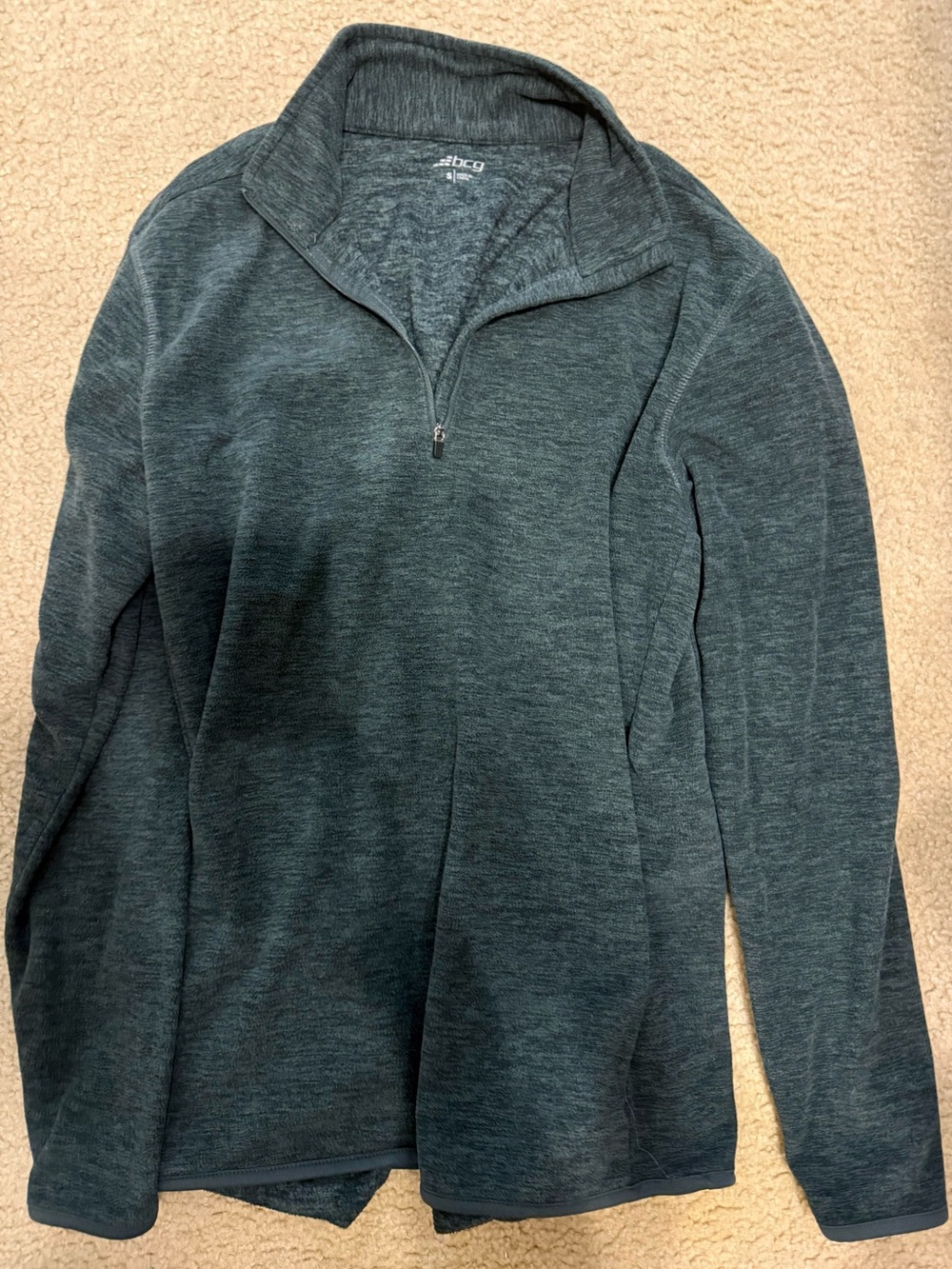 BCG Men’s Quarter-Zip Pullover Sweater - Dark Gray